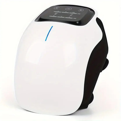 Cordless Knee Massager with Heat and Vibration, Portable Knee Massager with Large LED Screen, Adjustable Temperature, Comfort Pe
